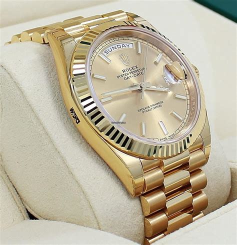 gold rolex 40mm|Rolex presidential 40mm price.